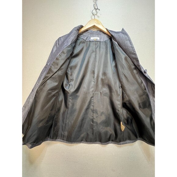 Calvin Klein Women's Blazer Suit Jacket Size S Denim Stretch 3/4 Sleeve Career - Picture 5 of 11